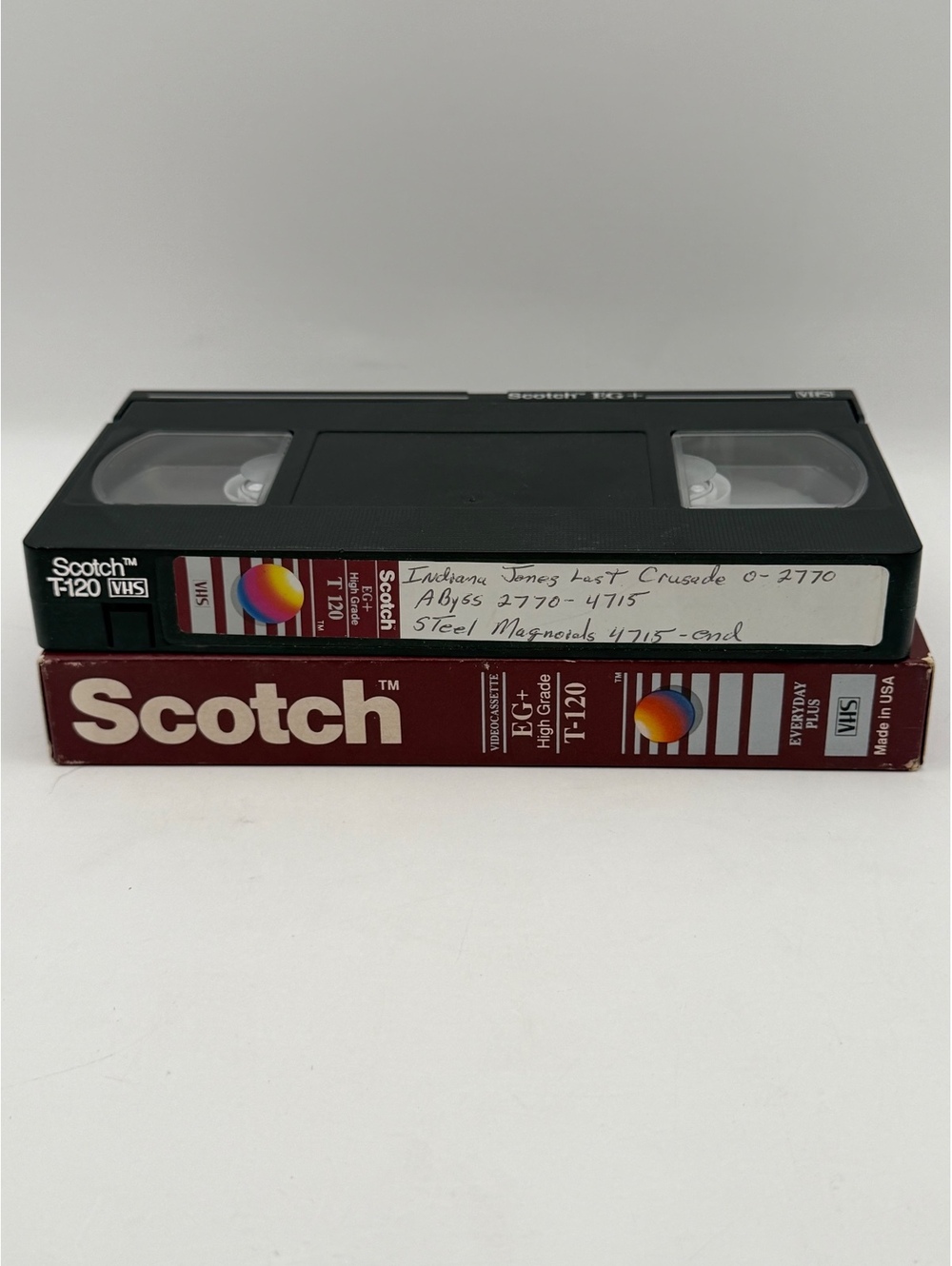 Scotch T-120 VHS Videocassette Tape with Original Box